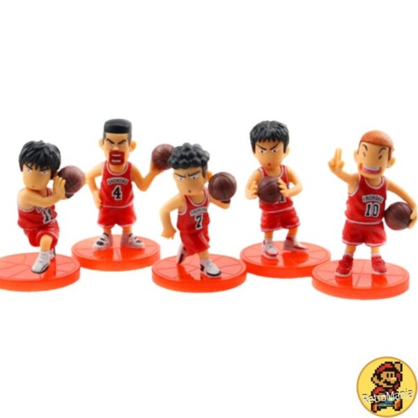 Set 5 Figuras Slam Dunk Equipo Shohoku Rojo