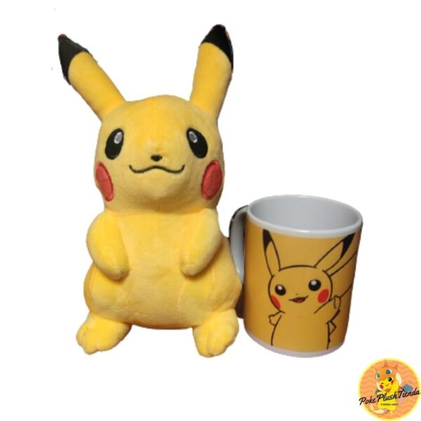 Promoción Pikachu Peluche más tazón y dos stickers de regalo