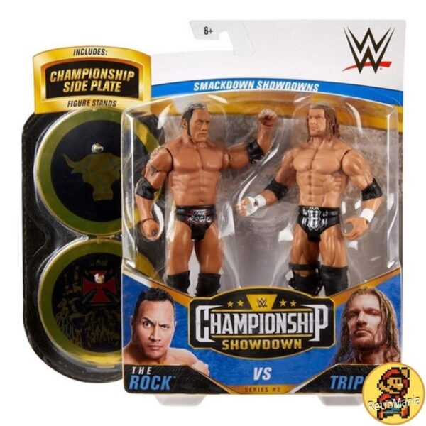 Set 2 Figuras WWE The Rock Triple H
