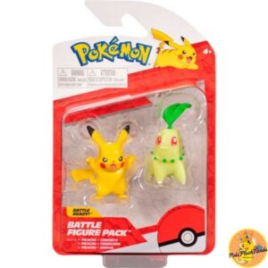 Se t 2 Figuras Pokémon Pikachu vs Chikorita