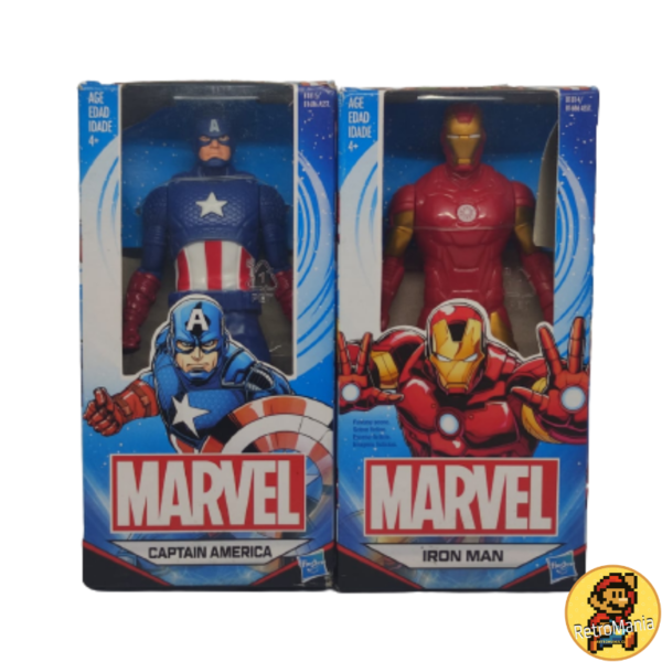 Promo Marvel 2 Figuras Ironman y Capitán América.