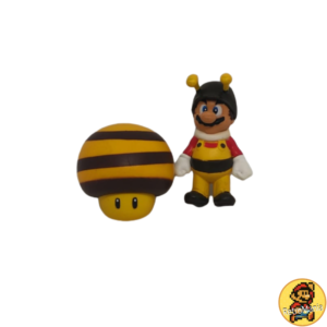 Set 2 Figuras Bee Mario & Bee Mushroom