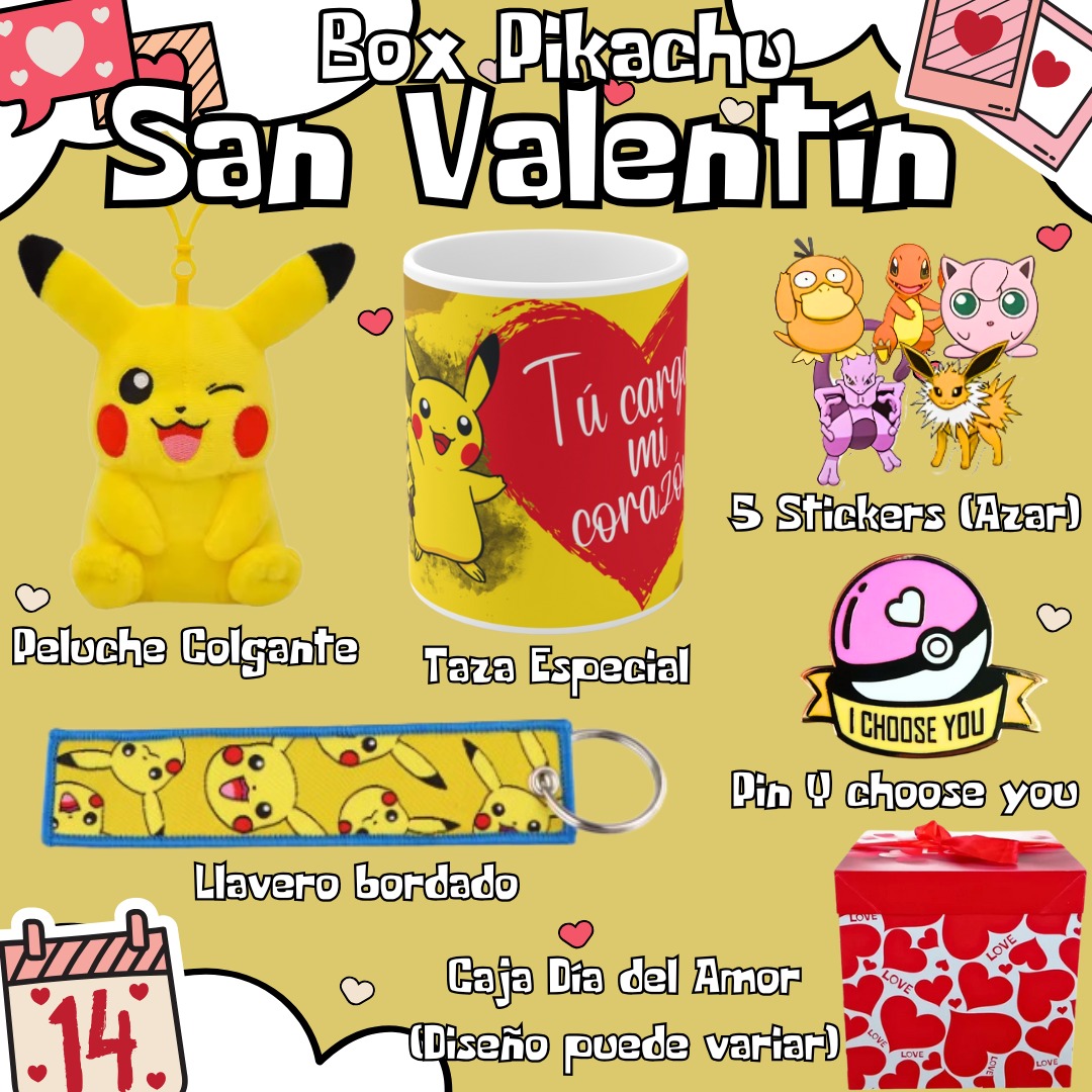 Box Pikachu San Valentín