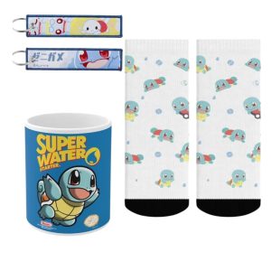 Promo Llavero calcetin y taza super squirtle