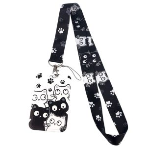 Portacredencial + Lanyard Gatos