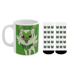 Promoción Sprigatito Taza más calcetines