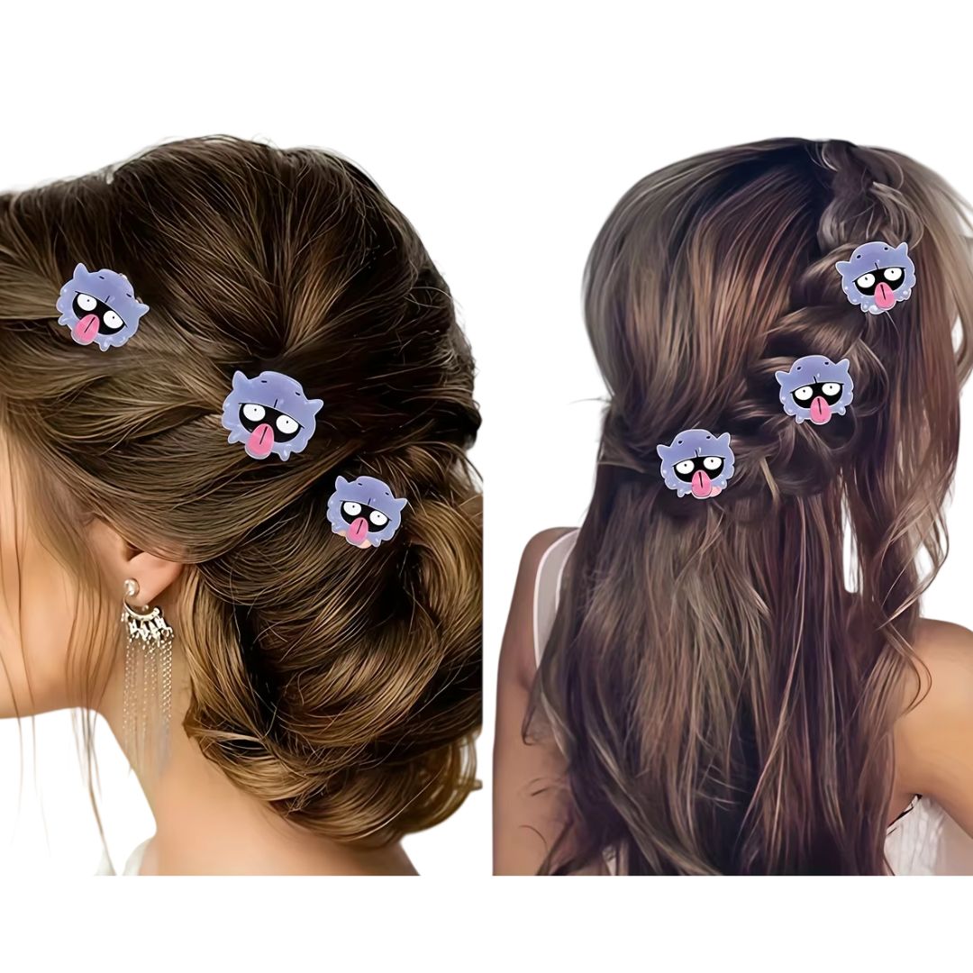 Set 5 mini pinzas de pelo Shellder Pokémon