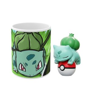 Promoción Bulbasaur Figura más Taza