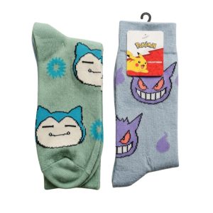 Pack 2 calcetines Pokémon Snorlax y Gengar